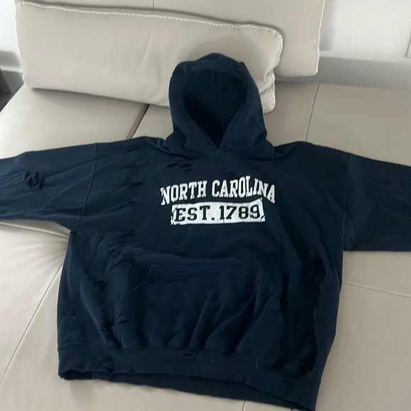 Furst of a Kind Tops - Furst of a Kind Unisex Reworked Vintage Unique North Carolina University Hoodie